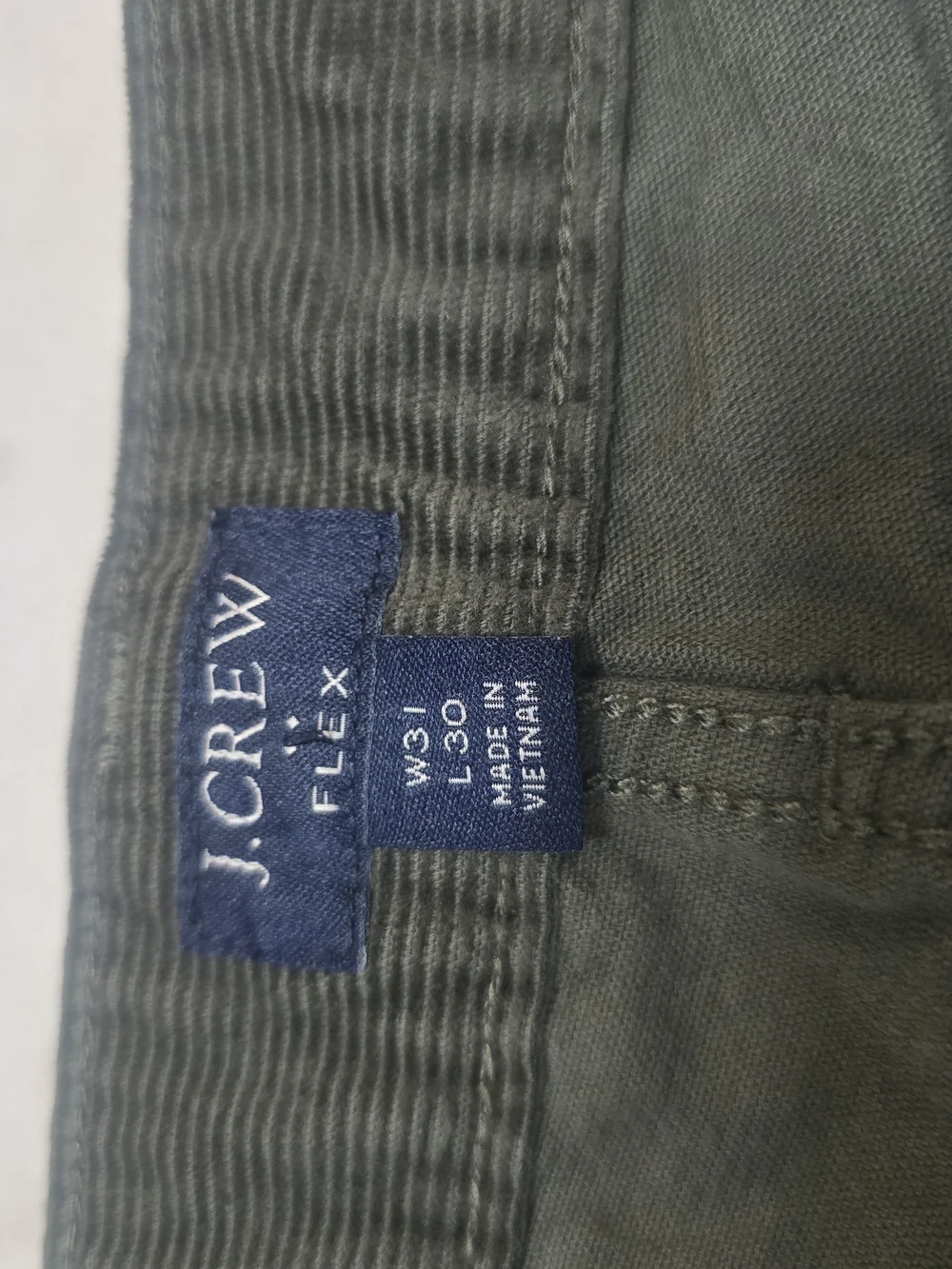 J. Crew Slim Olive Green Corduroy Jeans for Men